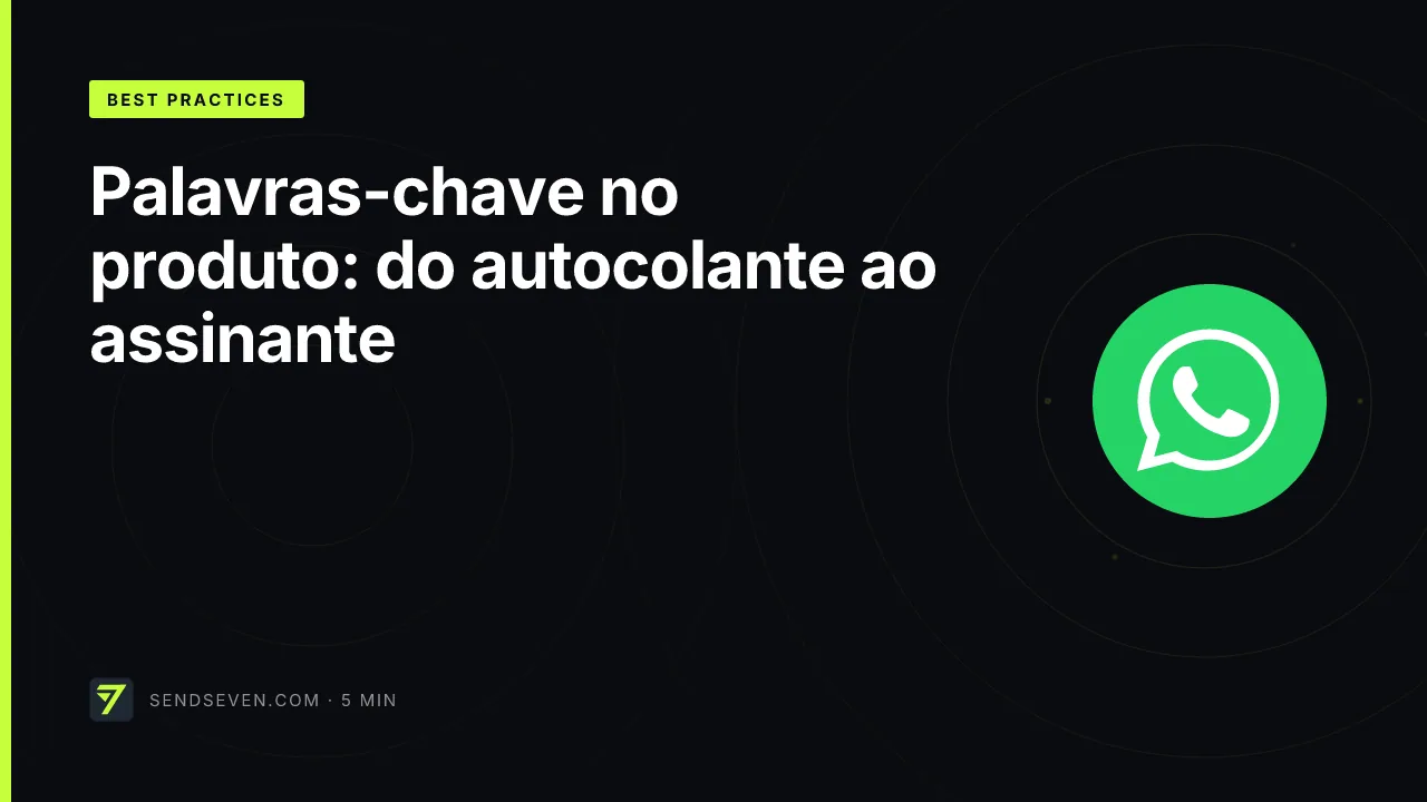 Palavras-chave no produto: do autocolante ao assinante
