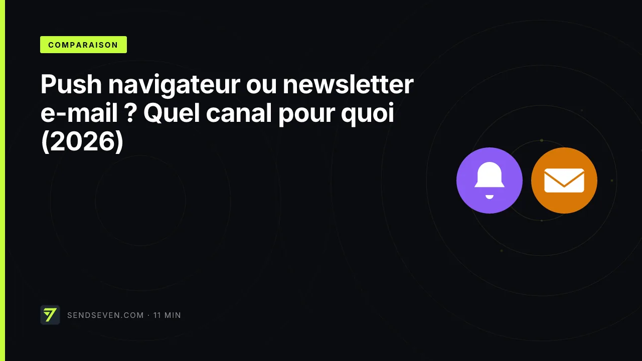 Push navigateur ou newsletter e-mail ? Quel canal pour quoi (2026)