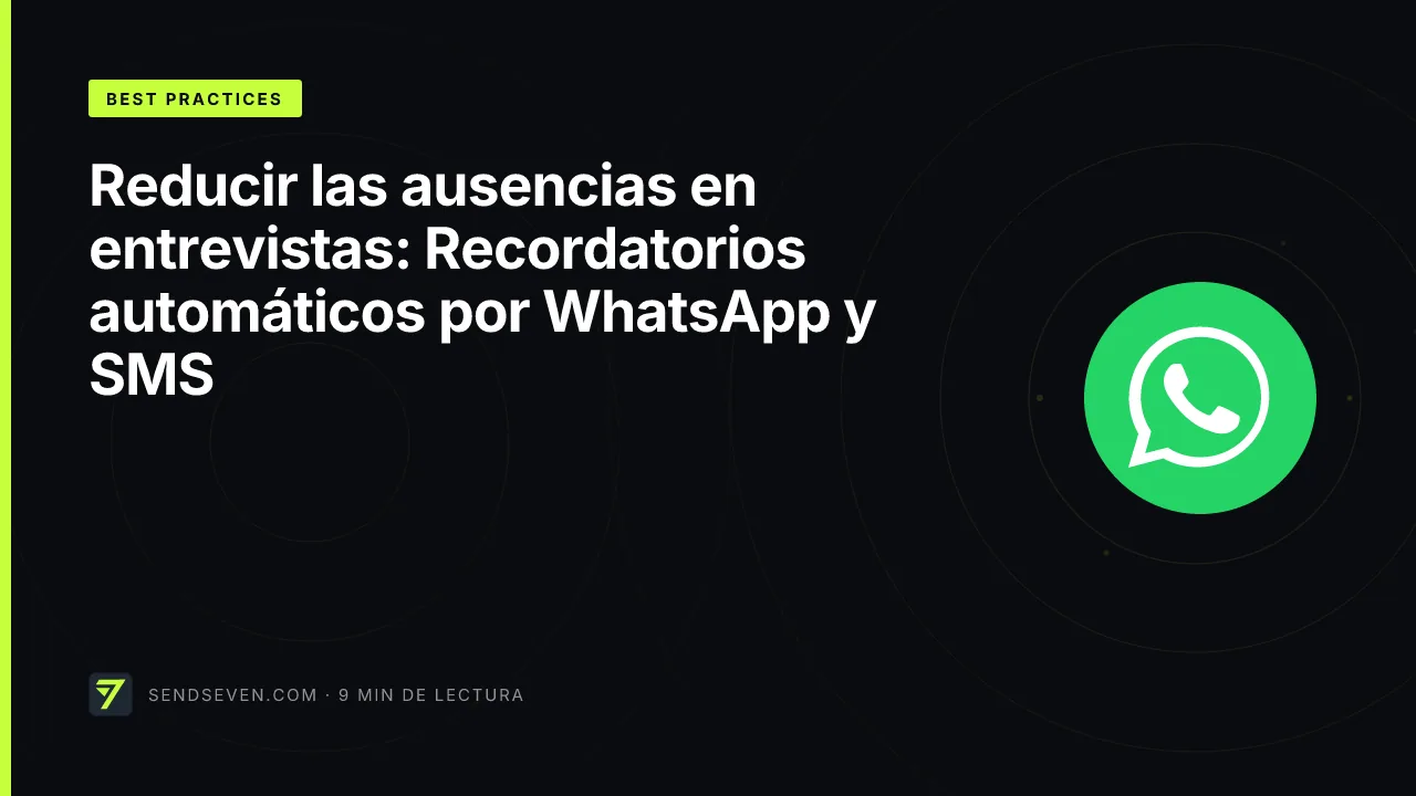 Reducir las ausencias en entrevistas: Recordatorios automáticos por WhatsApp y SMS