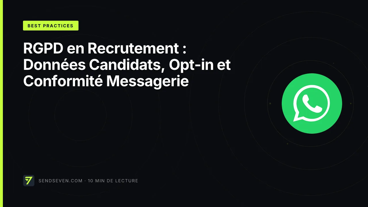 RGPD en Recrutement : Données Candidats, Opt-in et Conformité Messagerie