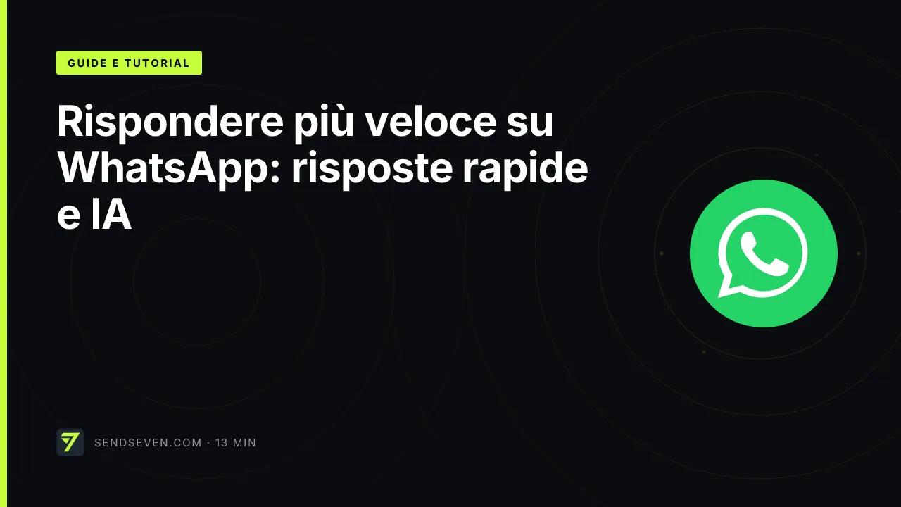 Rispondere più veloce su WhatsApp: risposte rapide e IA