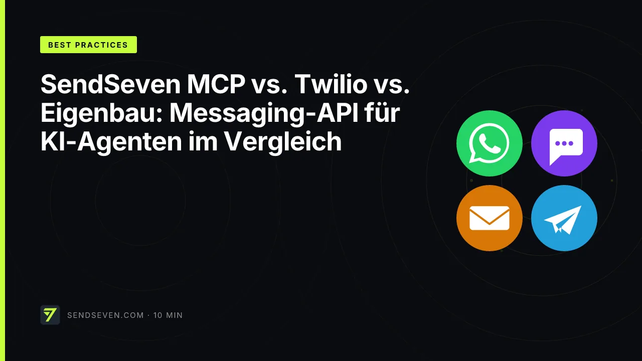 SendSeven MCP vs. Twilio vs. Eigenbau: Messaging-API für KI-Agenten im Vergleich