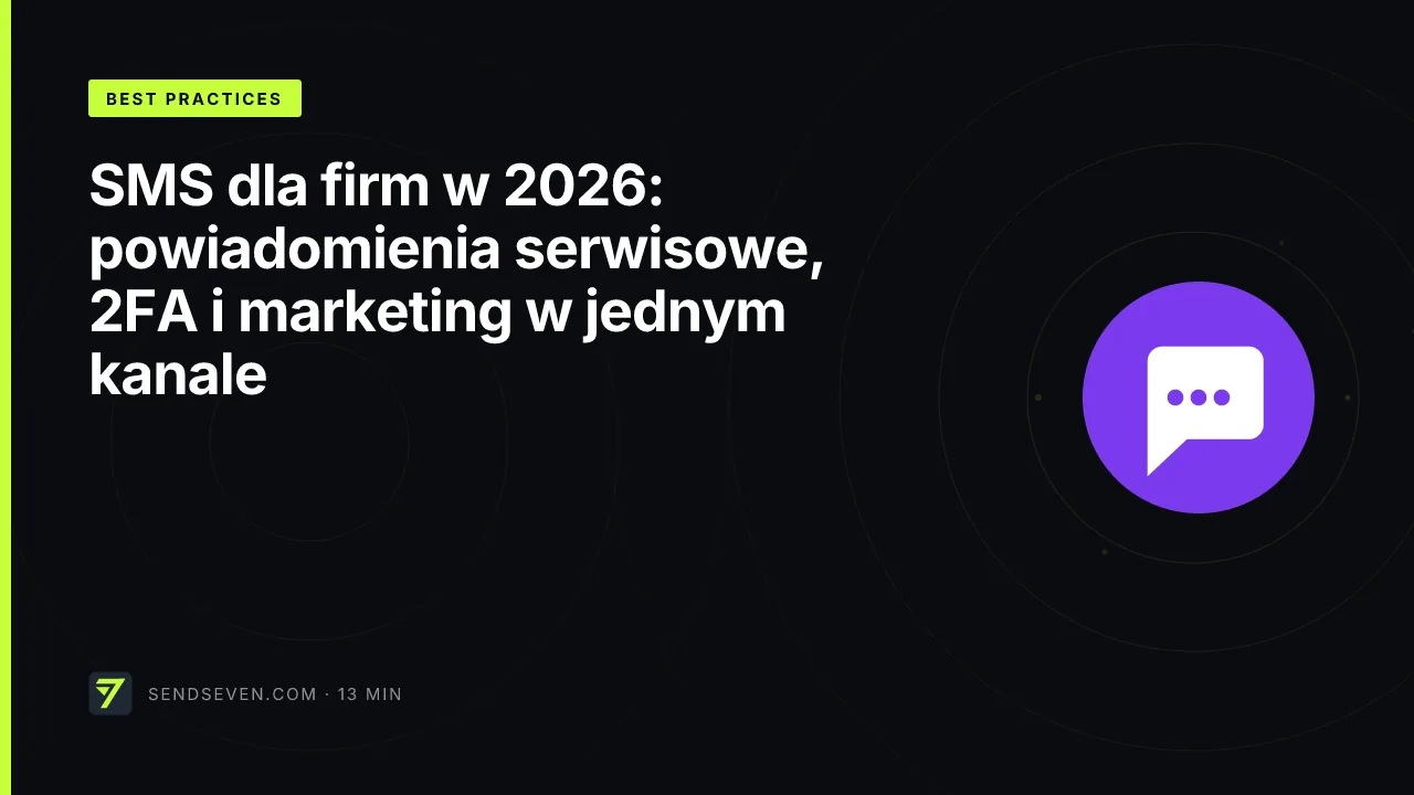 SMS dla firm w 2026: powiadomienia serwisowe, 2FA i marketing w jednym kanale