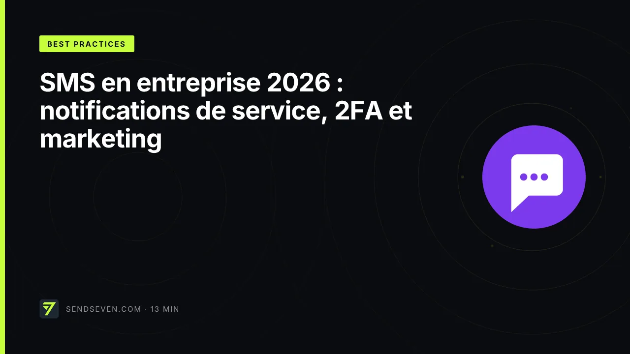 SMS en entreprise 2026 : notifications de service, 2FA et marketing