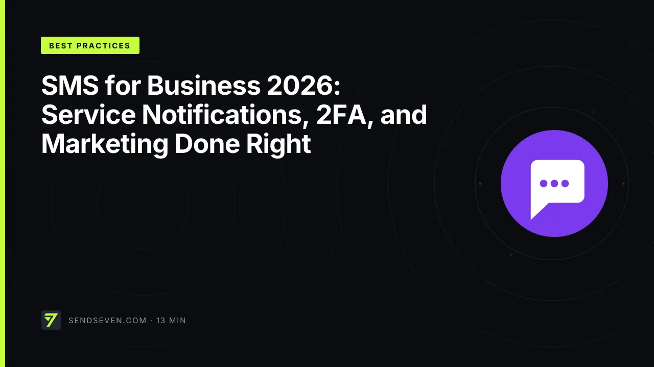 SMS for Business 2026: Service Notifications, 2FA, and Marketing Done Right