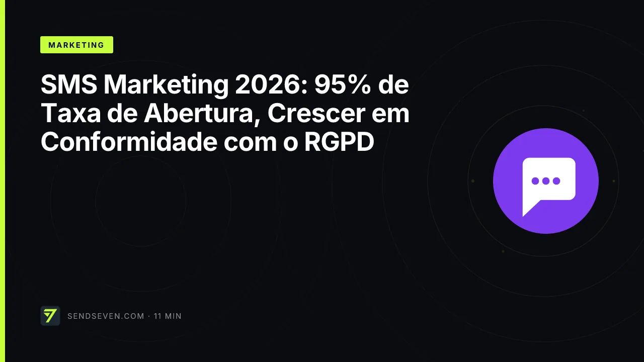 SMS Marketing 2026: 95% de Taxa de Abertura, Crescer em Conformidade com o RGPD