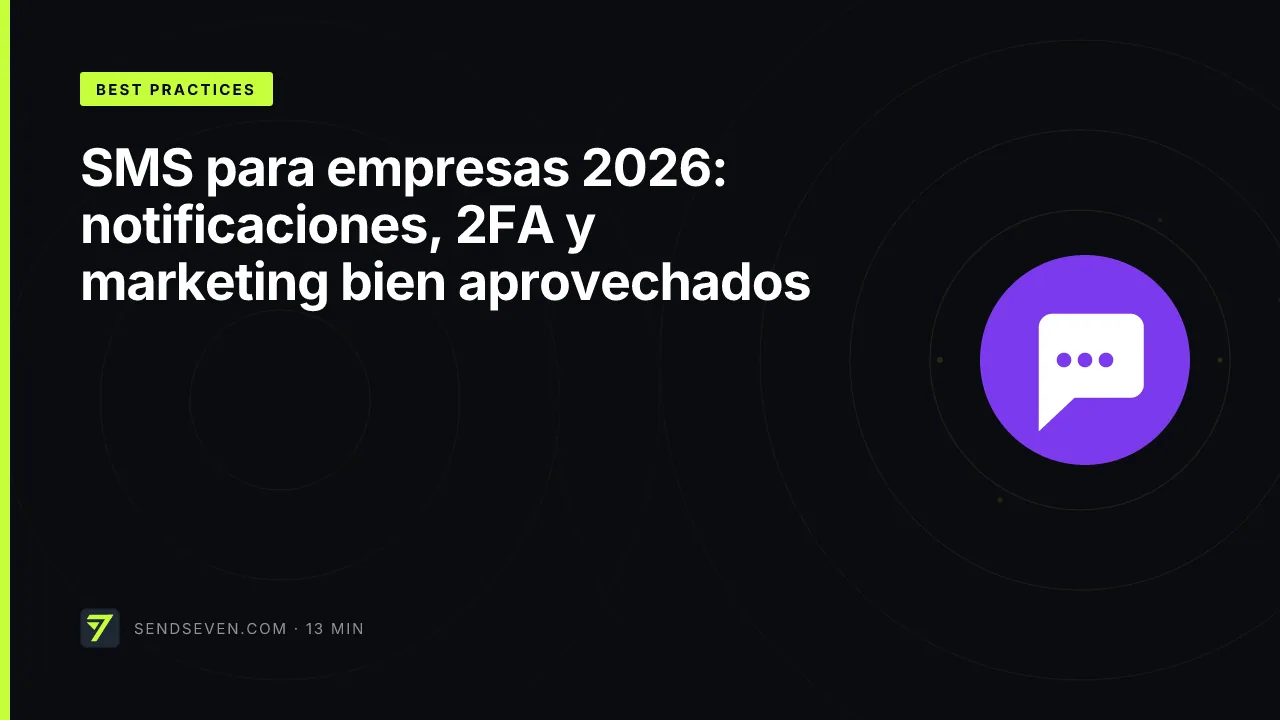 SMS para empresas 2026: notificaciones, 2FA y marketing bien aprovechados