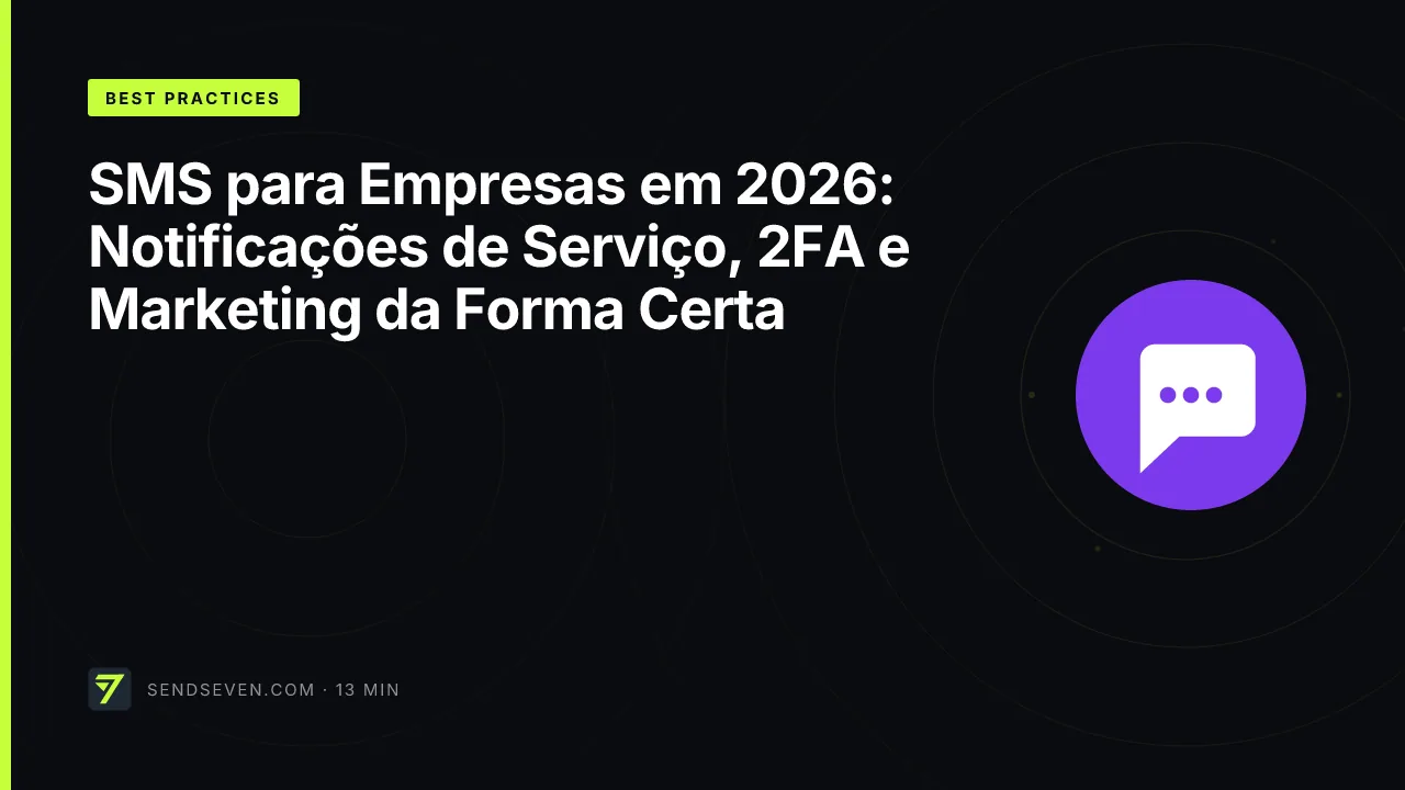 SMS para Empresas em 2026: Notificações de Serviço, 2FA e Marketing da Forma Certa