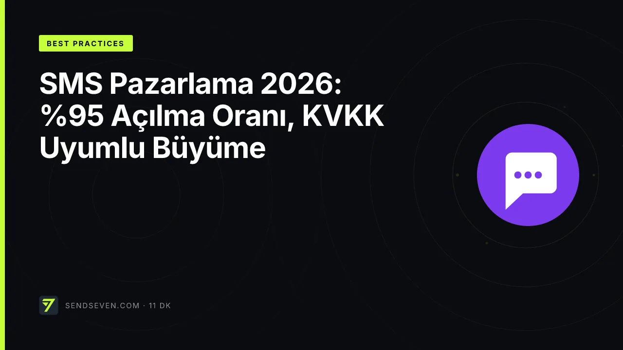 SMS Pazarlama 2026: %95 Açılma Oranı, KVKK Uyumlu Büyüme