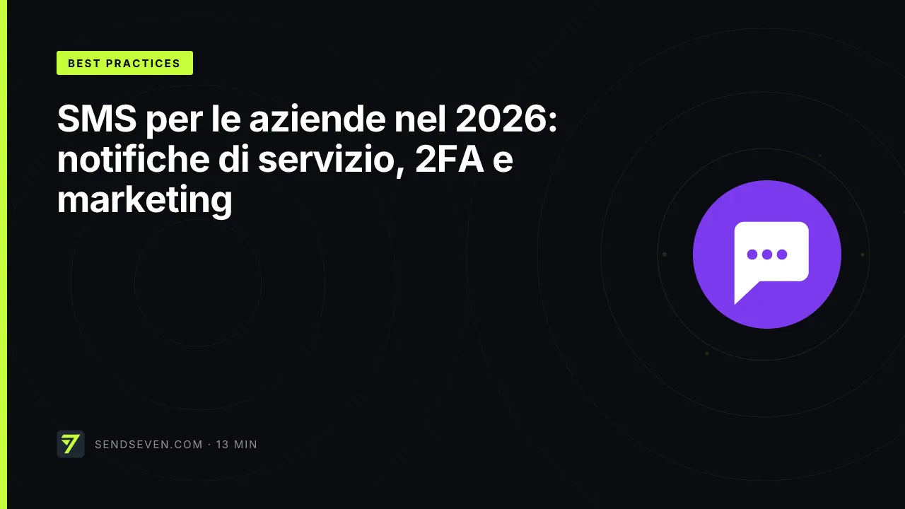 SMS per le aziende nel 2026: notifiche di servizio, 2FA e marketing