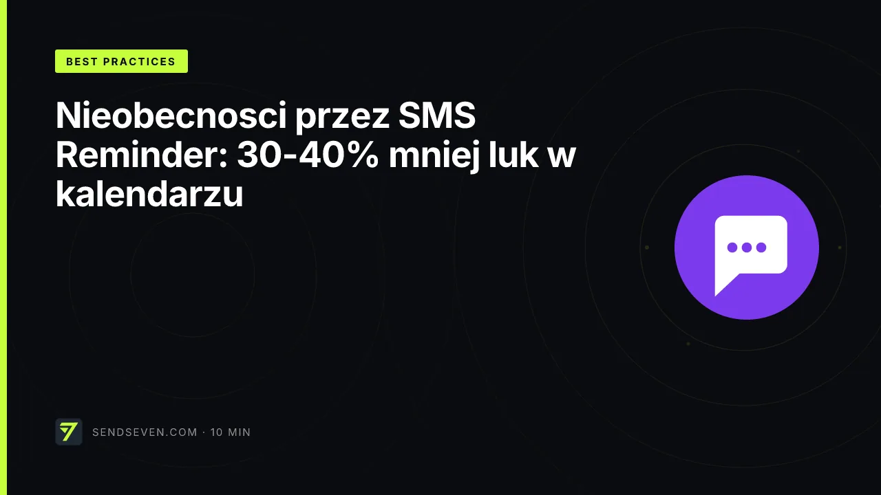 Nieobecności przez SMS Reminder: 30-40% mniej luk w kalendarzu