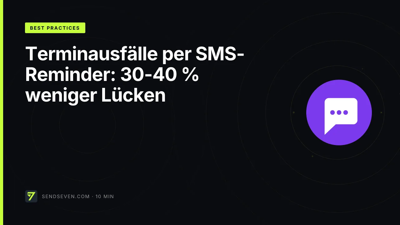 Terminausfälle per SMS-Reminder: 30-40 % weniger Lücken