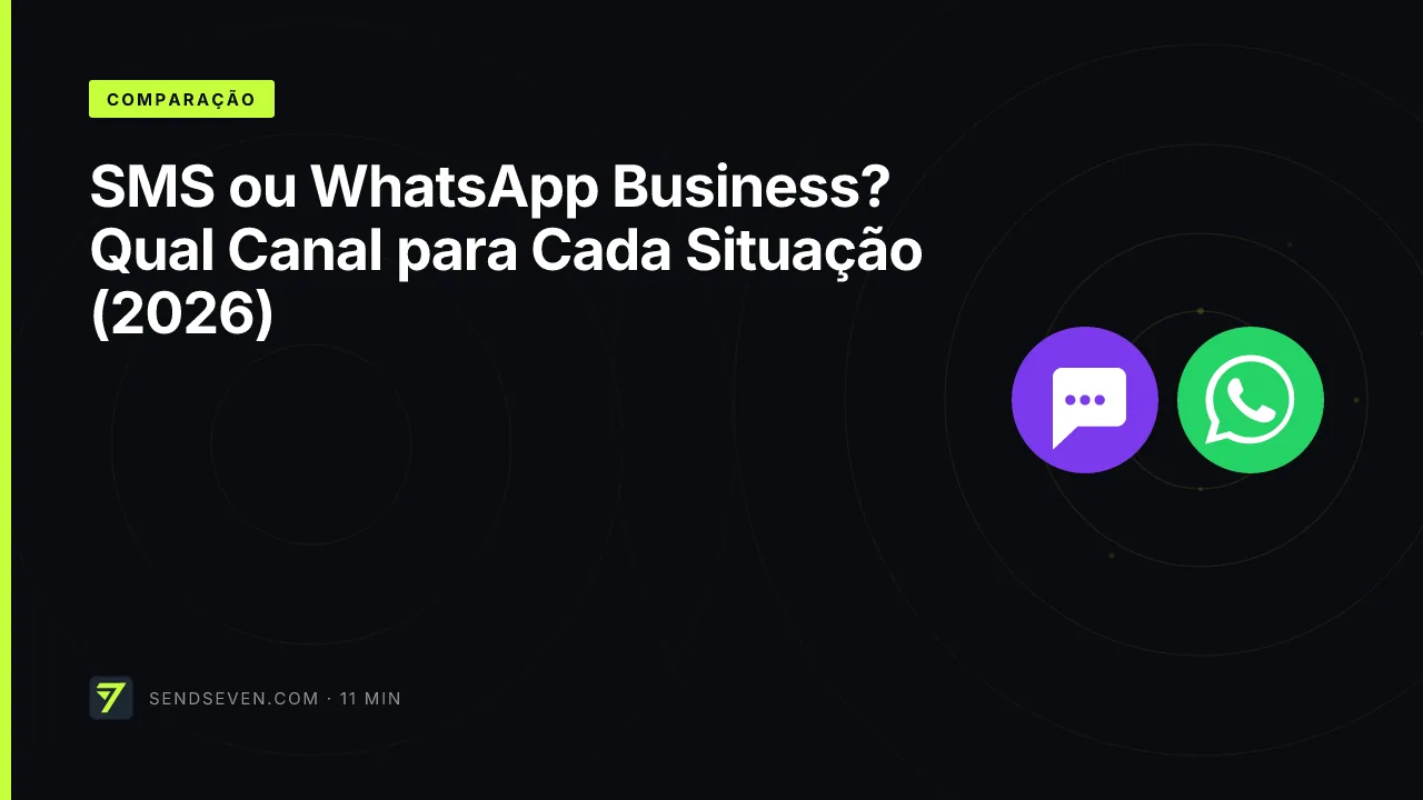 SMS ou WhatsApp Business? Qual Canal para Cada Situação (2026)