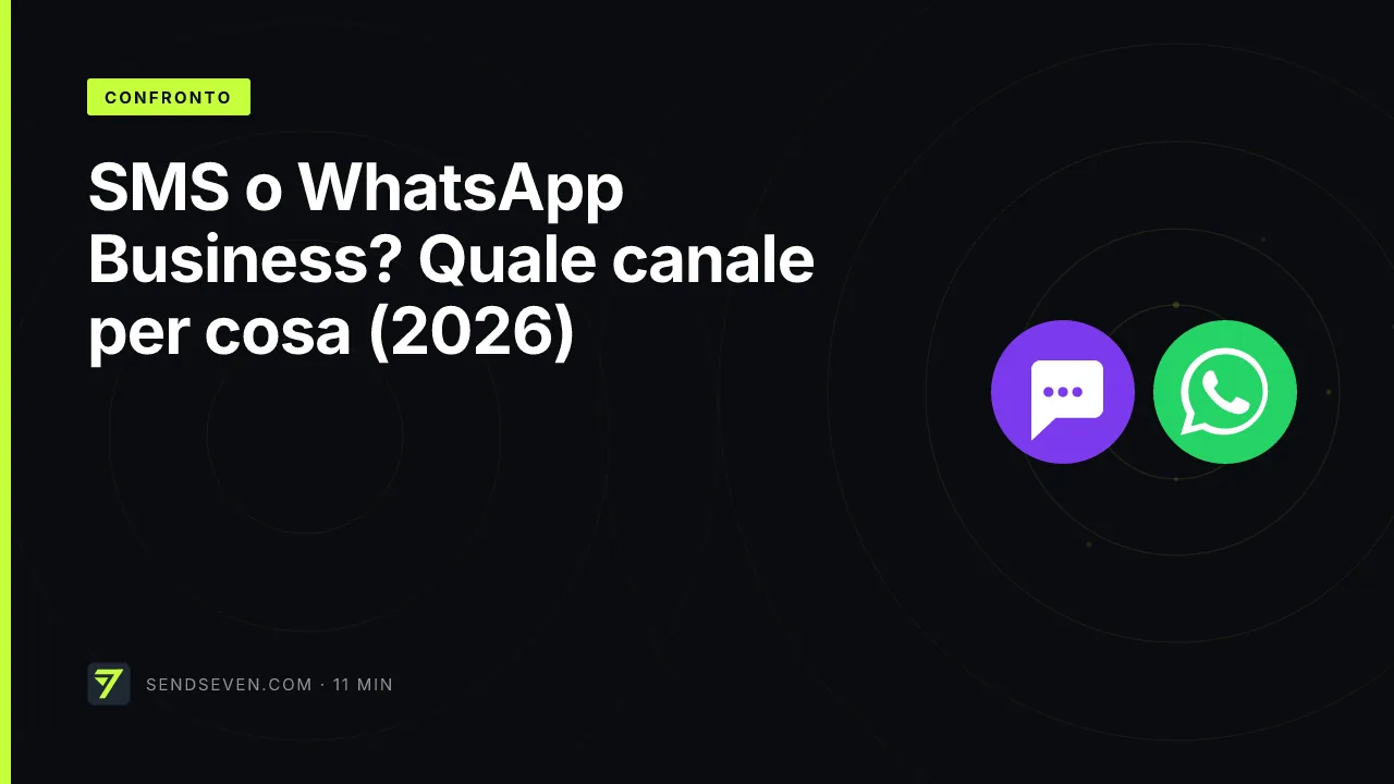 SMS o WhatsApp Business? Quale canale per cosa (2026)