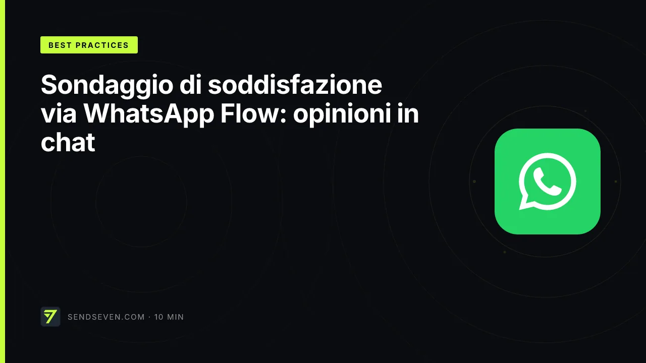 Sondaggio di soddisfazione via WhatsApp Flow: opinioni in chat