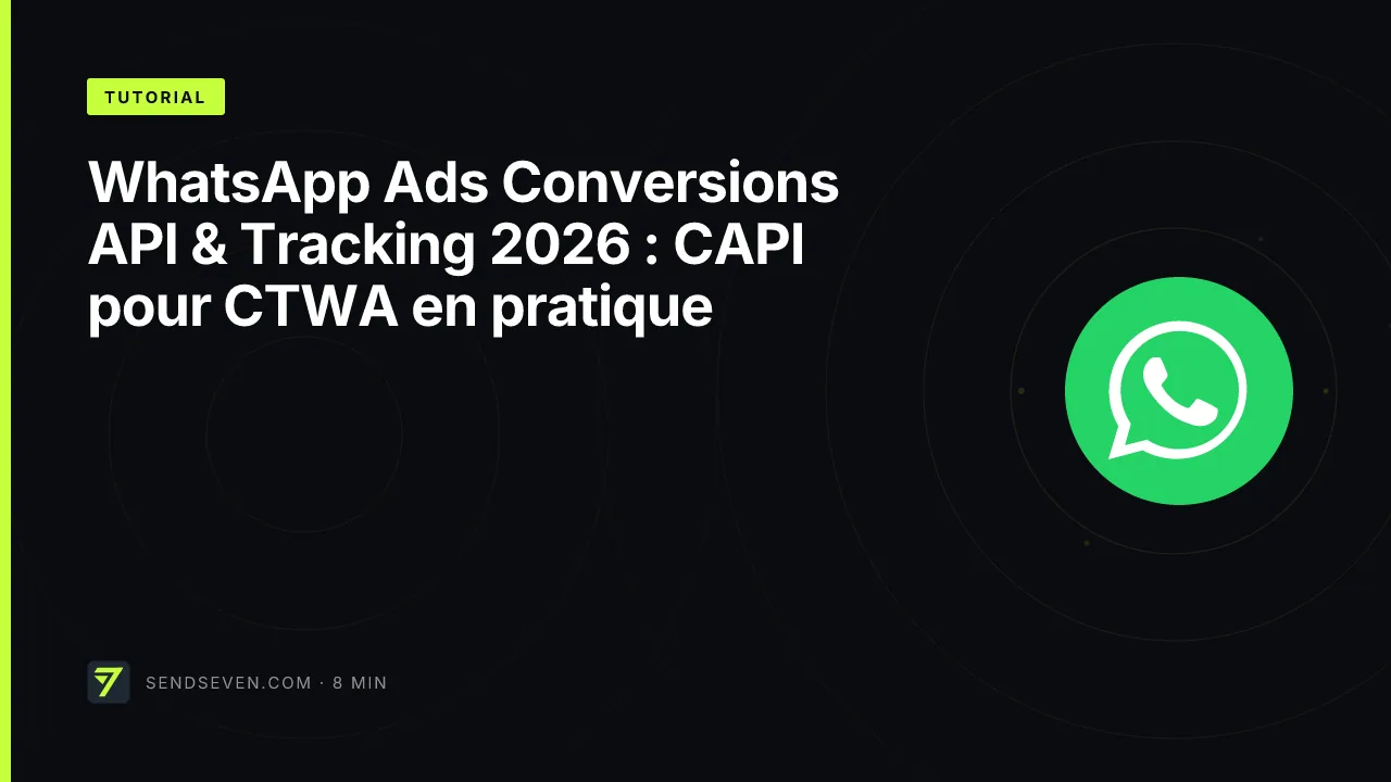 WhatsApp Ads Conversions API & Tracking 2026 : CAPI pour CTWA en pratique