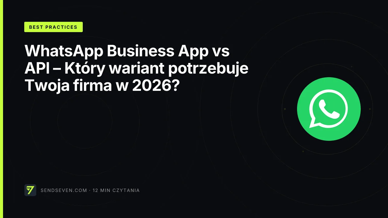 WhatsApp Business App vs API – Który wariant potrzebuje Twoja firma w 2026?