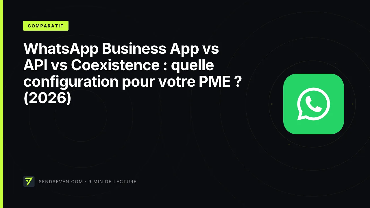 WhatsApp Business App vs API vs Coexistence : quelle configuration pour votre PME ? (2026)