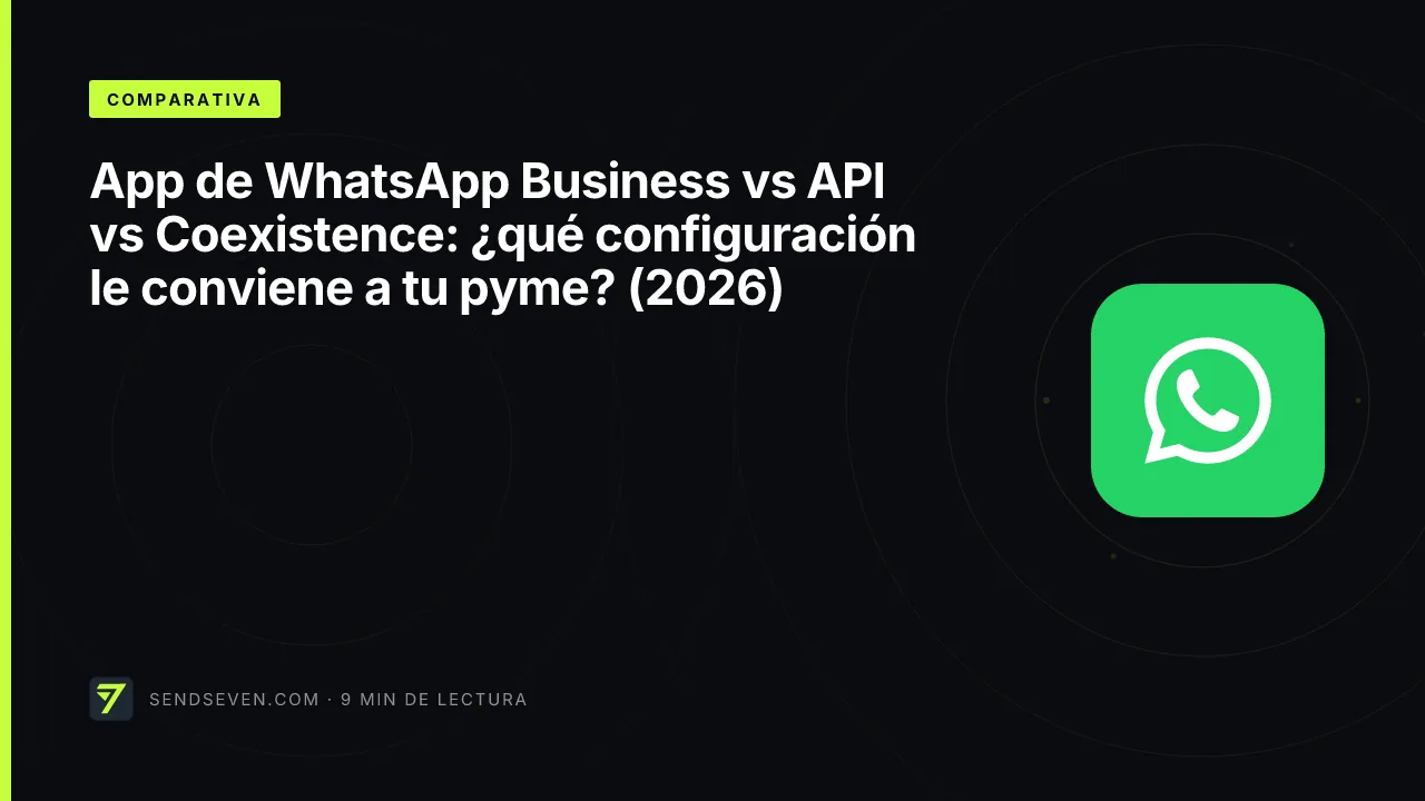 App de WhatsApp Business vs API vs Coexistence: ¿qué configuración le conviene a tu pyme? (2026)