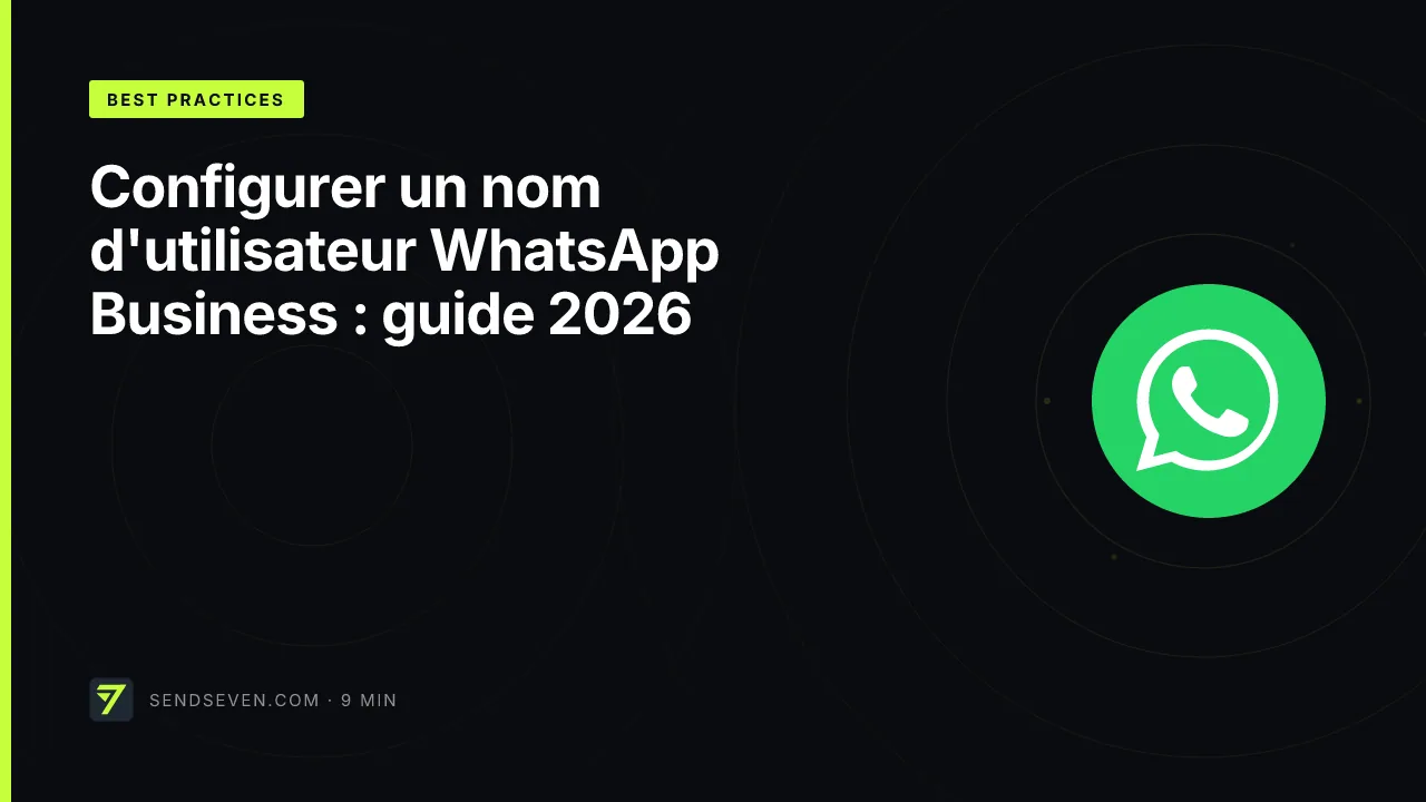 Configurer un nom d'utilisateur WhatsApp Business : guide 2026