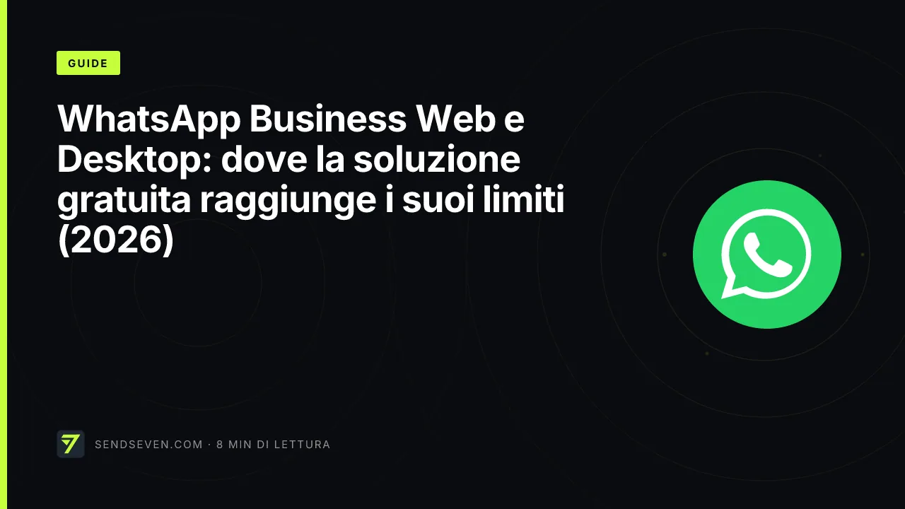 WhatsApp Business Web e Desktop: dove la soluzione gratuita raggiunge i suoi limiti (2026)