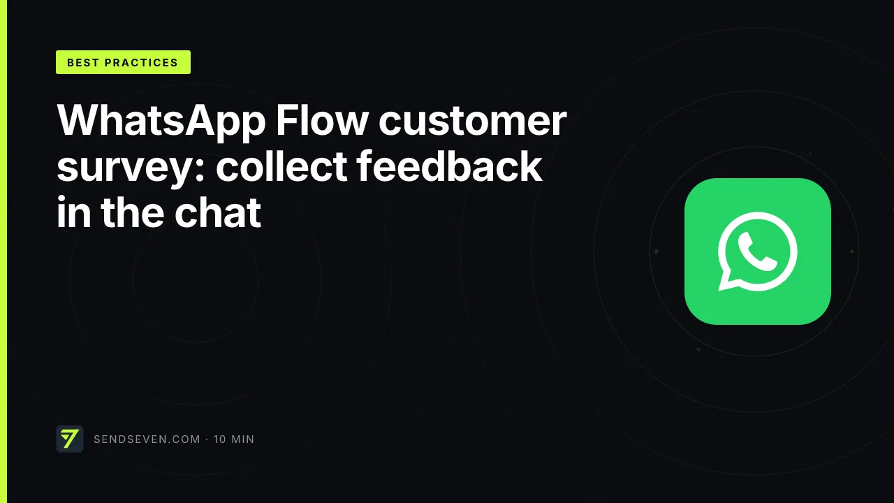 WhatsApp Flow customer survey: collect feedback in the chat
