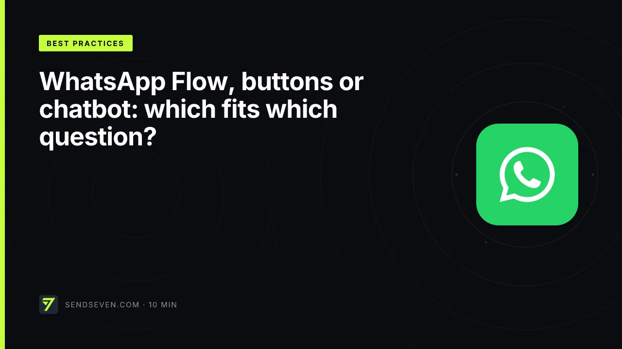 WhatsApp Flow, buttons or chatbot: which fits which question?