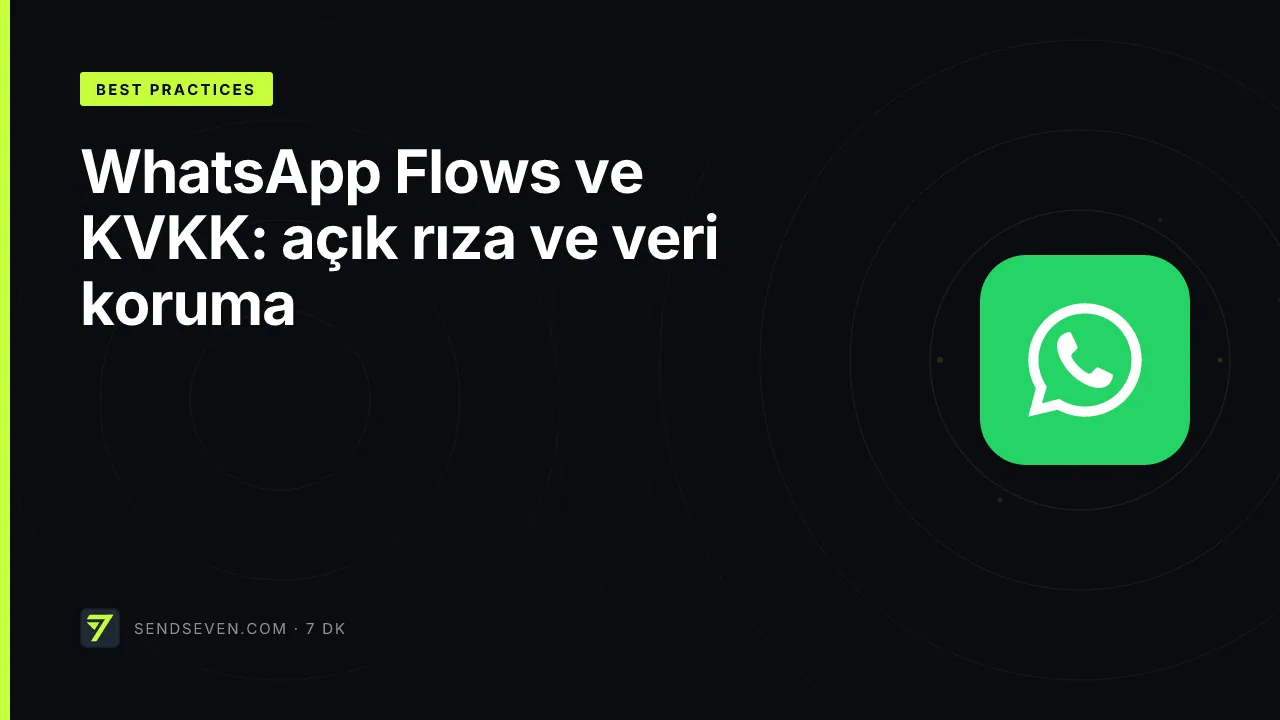 WhatsApp Flows ve KVKK: açık rıza ve veri koruma