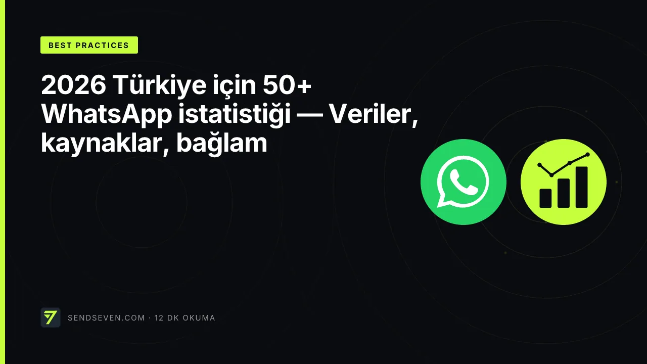 2026 Türkiye için 50+ WhatsApp istatistiği — Veriler, kaynaklar, bağlam