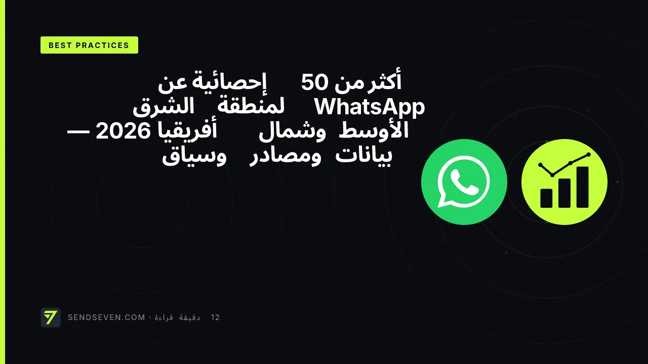 أكثر من 50 إحصائية عن WhatsApp لمنطقة الشرق الأوسط وشمال أفريقيا 2026 — بيانات ومصادر وسياق