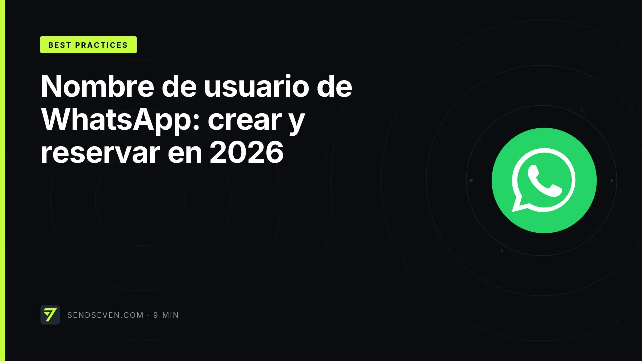 Nombre de usuario de WhatsApp: crear y reservar en 2026