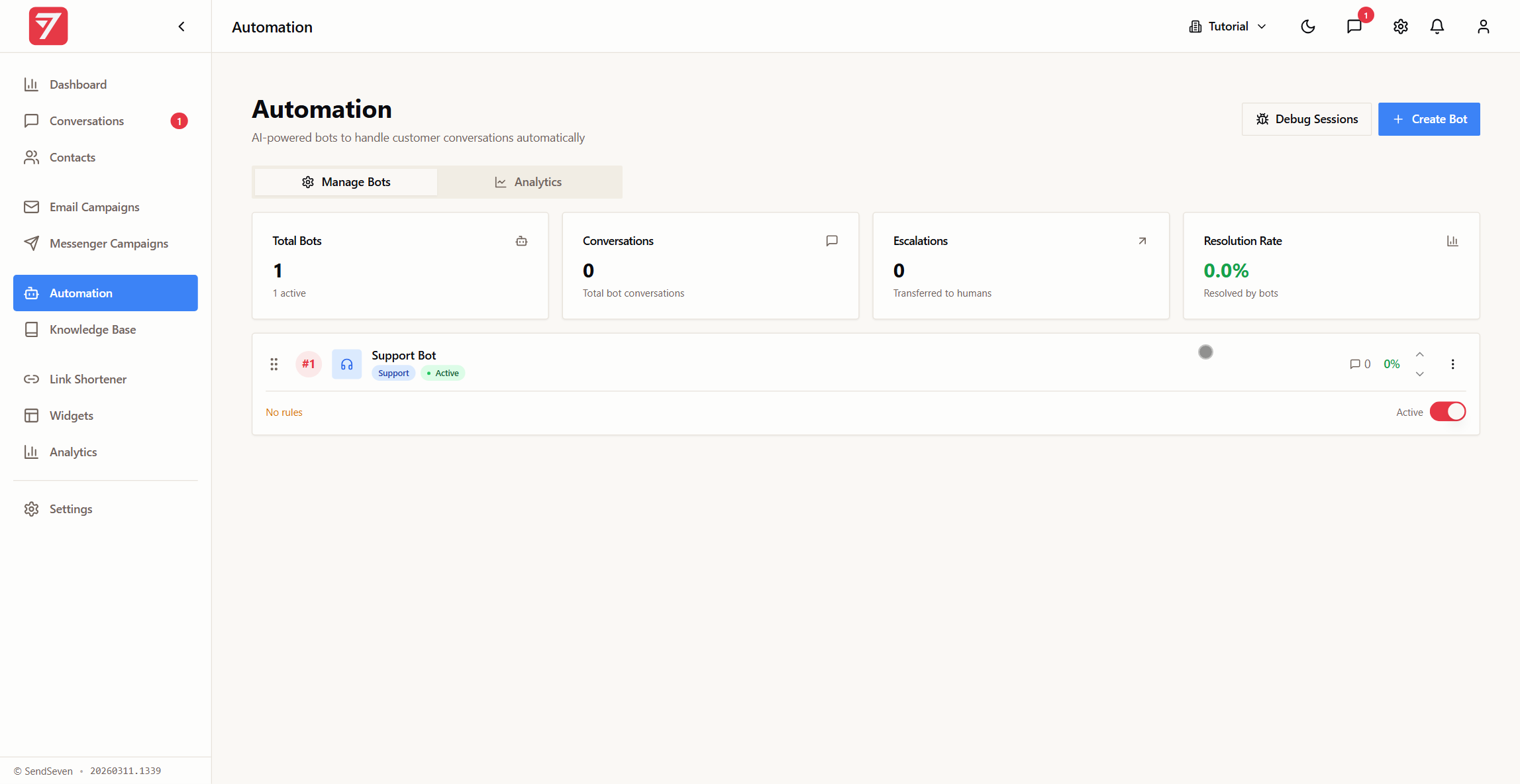 Configurar un Bot de Enrutamiento | SendSeven