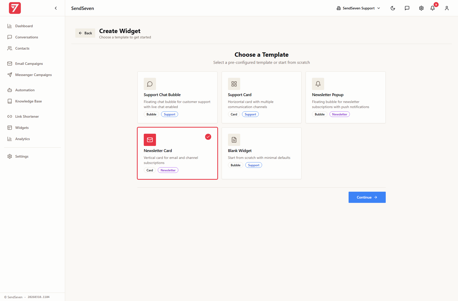 Signup Widget — Grow Your Subscriber List | SendSeven