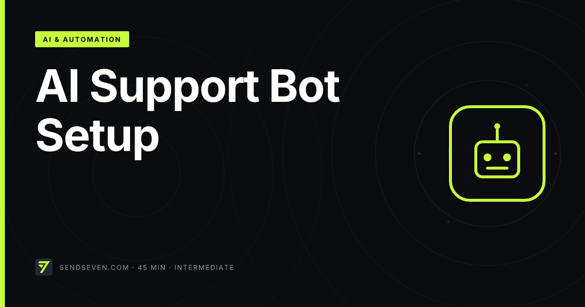 Remote Support Bot Configuri un bot di supporto in 5 minuti | SendSeven
